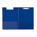 Clipboard Esselte dublu, PP, albastru, format A4, cu buzunar interior si clema de prindere