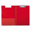 Clipboard Esselte dublu, PP, rosu, capacitate 200 coli, buzunar interior, clema de prindere