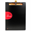 Clipboard dublu Exacompta PP A4, negru, buzunar interior si elastic, rezistent