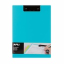Clipboard Apli A4 PP cu clapa albastru deschis, clip metalic, rezistent - Organizator documente durabil, format A4, ideal pentru protectie si...