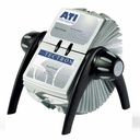 Organizator carti de vizita Visifix Flip Durable, rotativ, 400 buzunare, negru, durabil